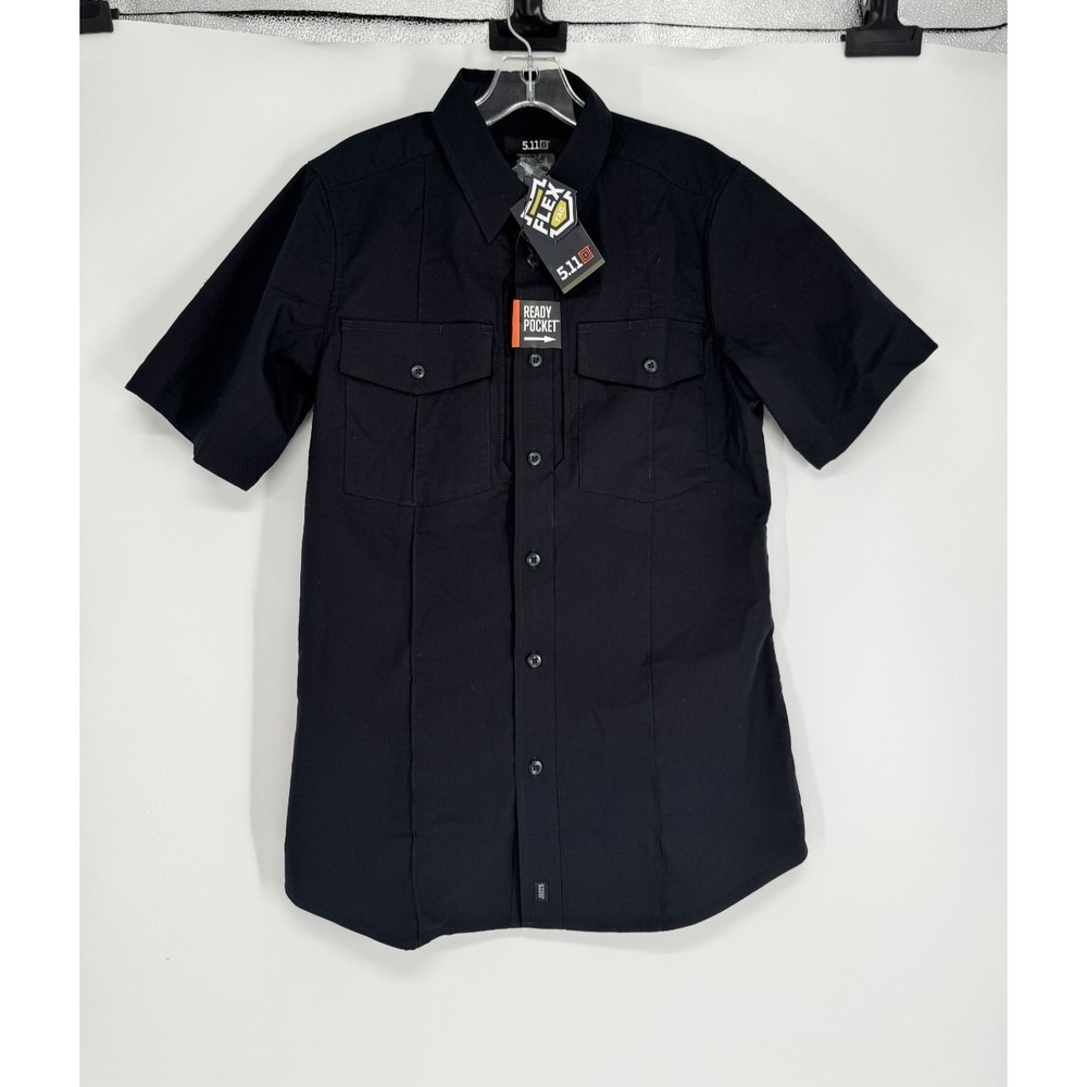 511 Tactical Stryke PDU Shirt Mens Small Navy Short Sleeve Button Up 72074 Work